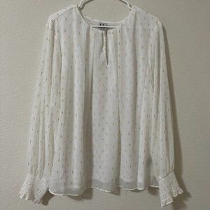 White puff sleeved tunic- XL (brand new)